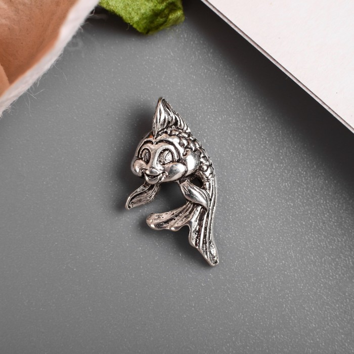 Декор металл для творчества "Рыбка" (В71179) 2,1х1 см