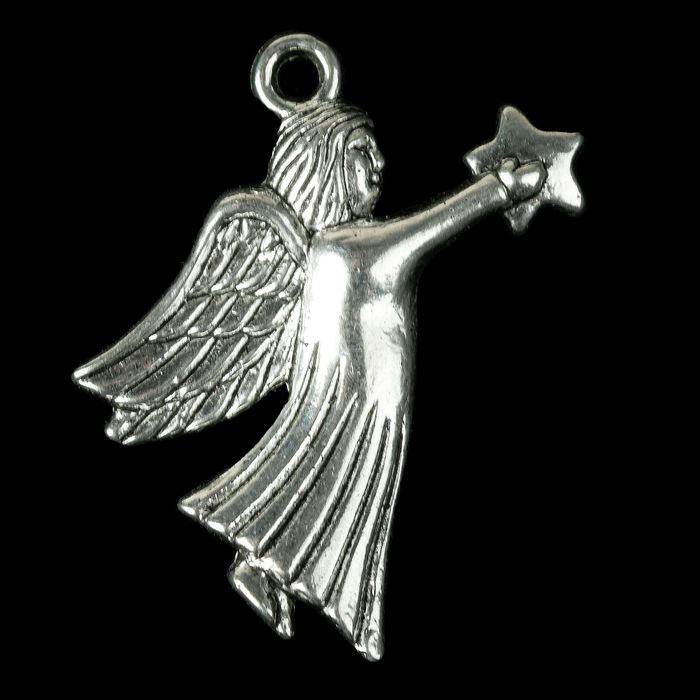 Декор металл для творчества "Ангел со звездой" (А16452) 2,3х1,5 см