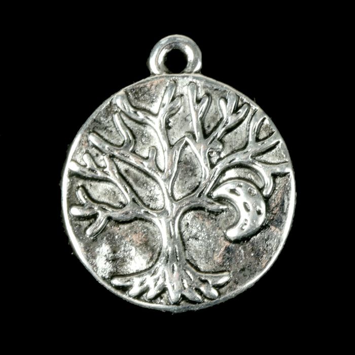 Декор металл для творчества "Дерево на монетке" (В71334) 2х2,4 см