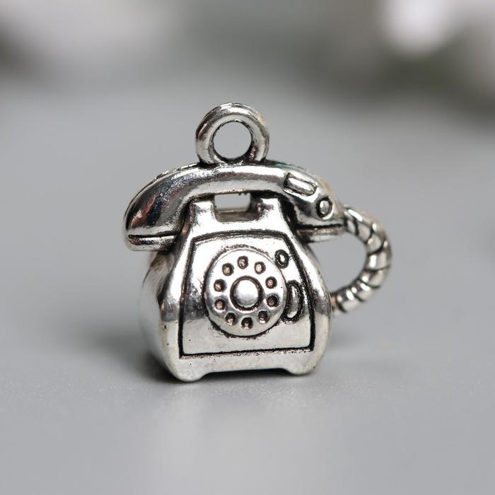Декор металл для творчества "Телефон" (А5728) 1,4х1,4 см