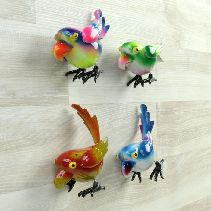 Магнит пластик пружинка "Попугай Яша" МИКС 7х14х4,5 см