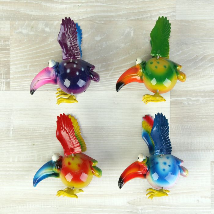 Магнит пластик пружинка "Попугай Кеша" МИКС 9х10х4 см