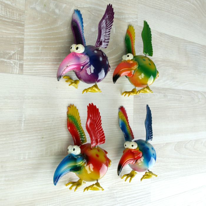 Магнит пластик пружинка "Попугай Кеша" МИКС 9х10х4 см