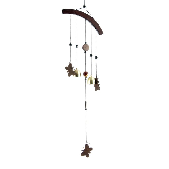Музыка ветра "Бабочки" 2 колокольчика 60 см