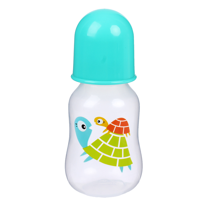 Бутылочка для кормления «Мама и дитя», с талией, 125 мл, цвета МИКС