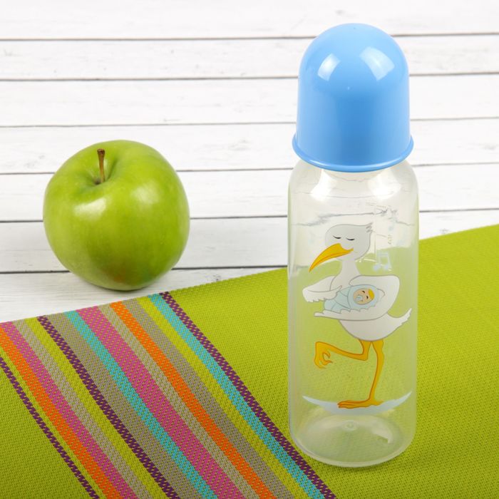 Бутылочка для кормления «Аисты», классическая, 250 мл, цвета МИКС