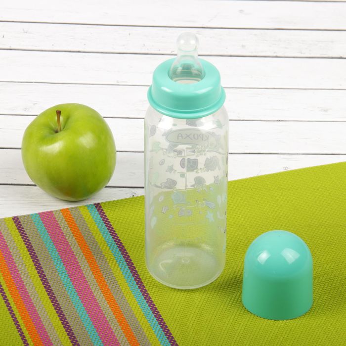 Бутылочка для кормления «Мамина радость», классическая, 250 мл, цвета МИКС