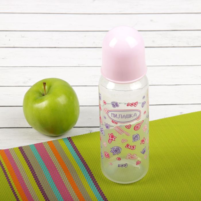 Бутылочка для кормления «Мамина радость», классическая, 250 мл, цвета МИКС