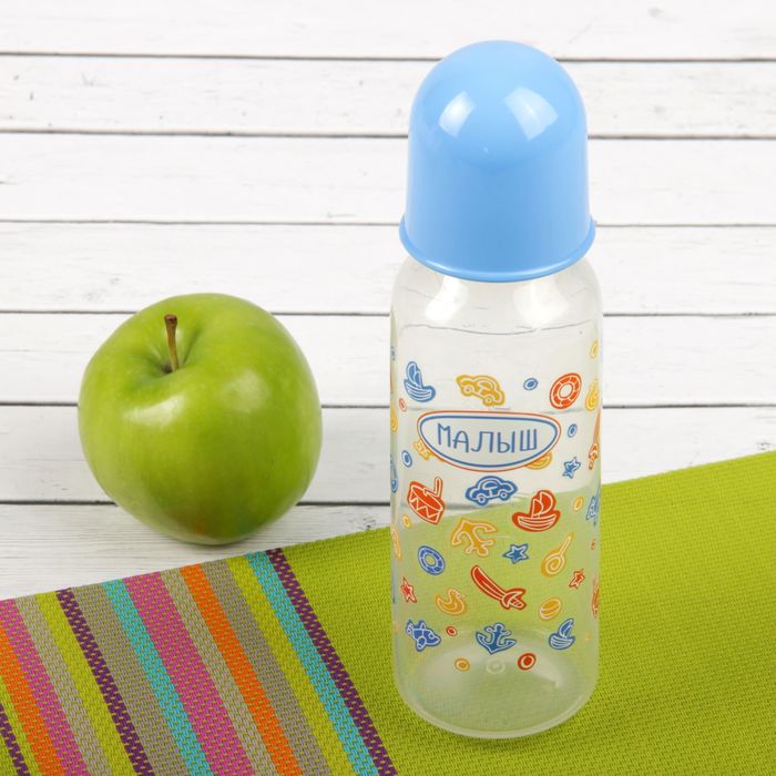 Бутылочка для кормления «Мамина радость», классическая, 250 мл, цвета МИКС