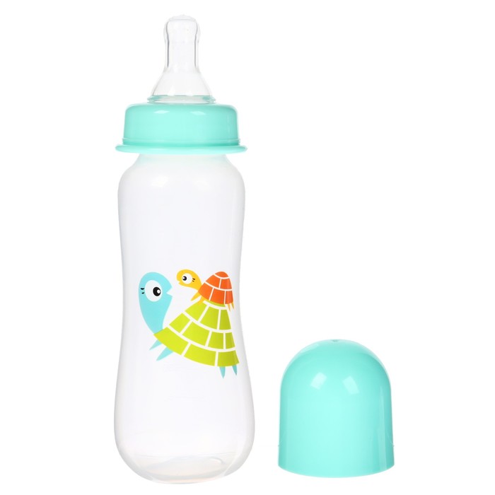 Бутылочка для кормления «Мама и дитя», с талией, 250 мл, цвета МИКС