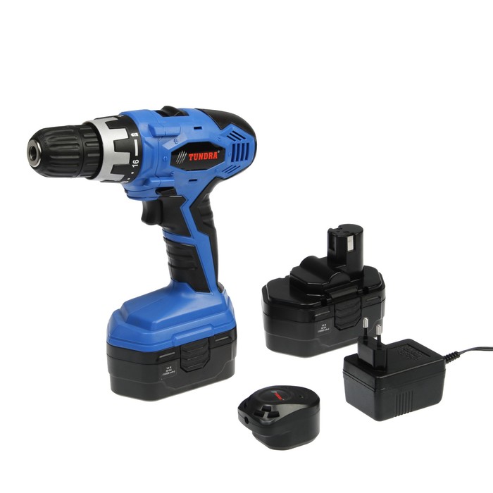 Дрель-шуруповерт TUNDRA comfort аккумуляторный, 12V, 0-350/0-1100 об/мин, 1200mA, DSHA-006-12-04