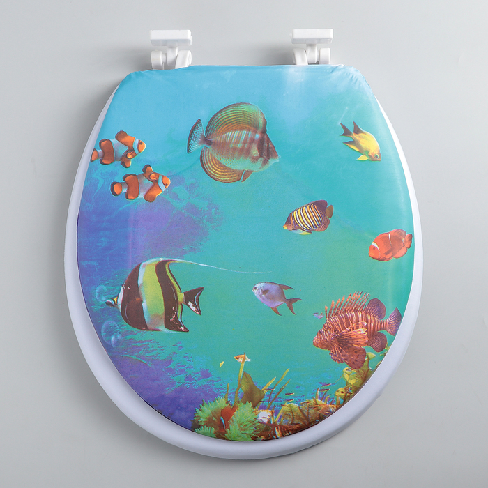 Сиденье для унитаза, мягкое "Аквариум"