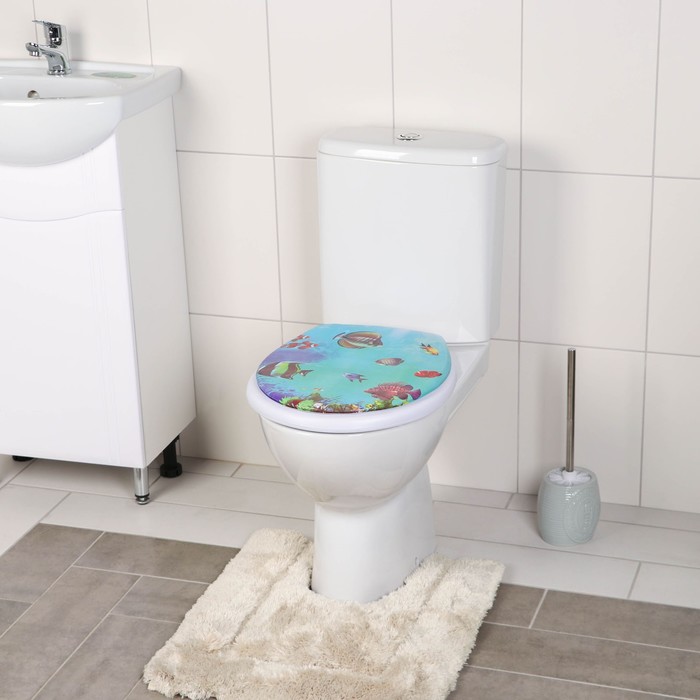Сиденье для унитаза, мягкое "Аквариум"