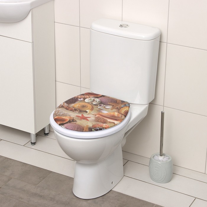 Сиденье для унитаза, мягкое "Ракушки"