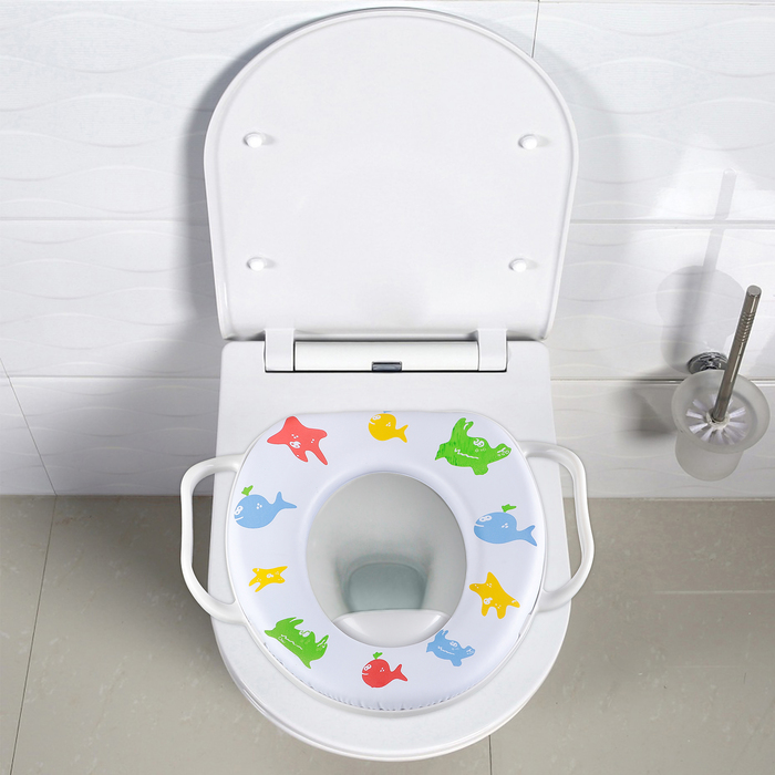 Сиденье для унитаза детское с ручками "Веселые рыбки"