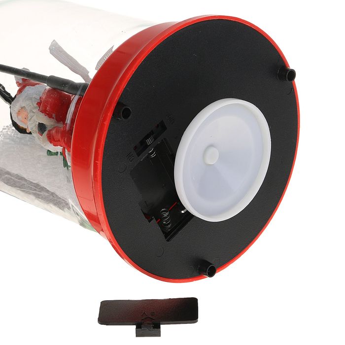 Сувенир "Снежный шар" дед мороз под фонарём 15,5*24 см