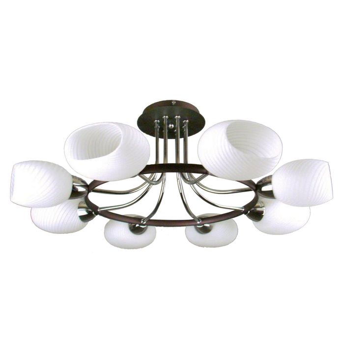 Люстра "Вита" 8 ламп Е27 60 Вт хром-кофе