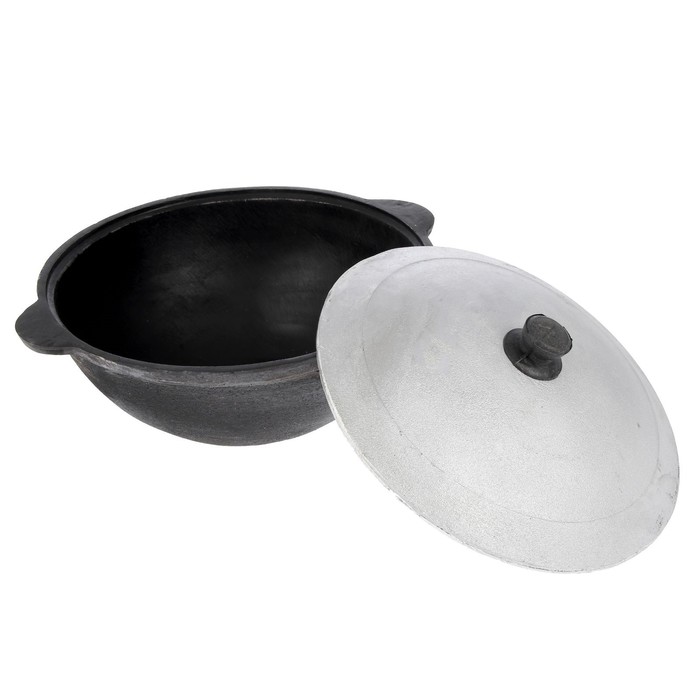 Казан с крышкой, 7 л, плоское дно