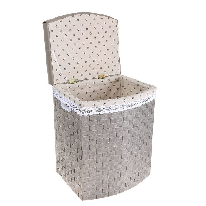 Пуф-короб "Глория" большой 43х31х56 см, серый