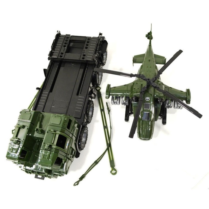Военный тягач «Щит», с вертолетом