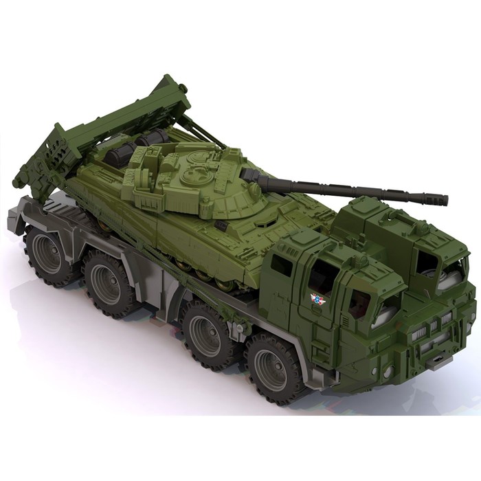 Военный тягач «Щит», с танком