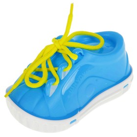 Дидактическая игрушка «Ботинок-шнуровка», в сетке, цвета МИКС