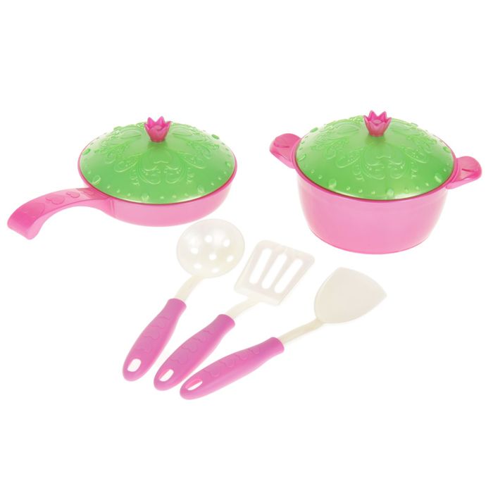 Набор посуды "Кухонный сервиз, волшебная хозяюшка", 7 предметов, МИКС