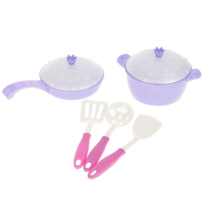 Набор посуды "Кухонный сервиз, волшебная хозяюшка", 7 предметов, МИКС