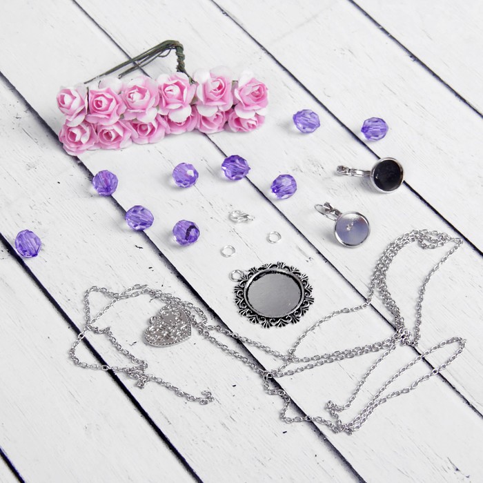 Набор для создания ожерелья и серёжек "Милашка"