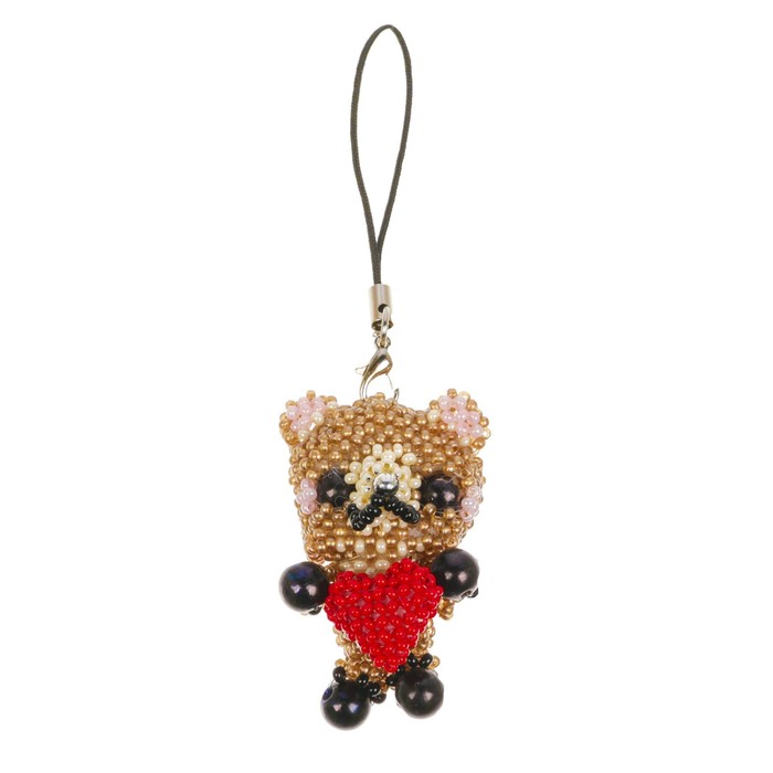 Игрушка-подвеска из бисера "Медвежонок"