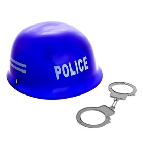Набор полицейского «Каска и наручники», 2 предмета Ош