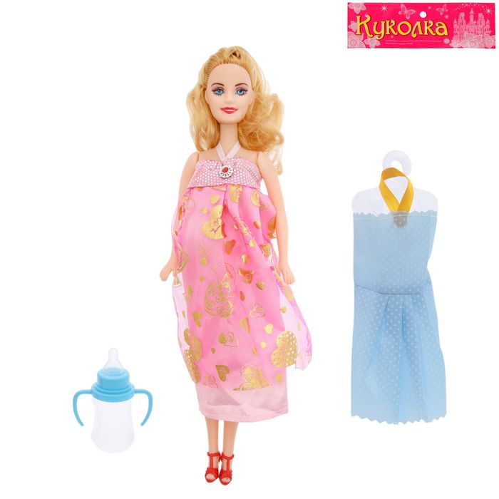 Кукла модель "Мира" беременная, с аксессуарами, МИКС