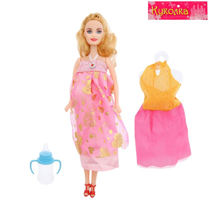 Кукла модель "Мира" беременная, с аксессуарами, МИКС