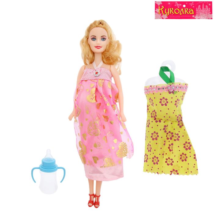 Кукла модель "Мира" беременная, с аксессуарами, МИКС