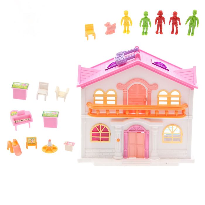 Дом для кукол с фигурками и аксессуарами, световыми и звуковыми эффектами