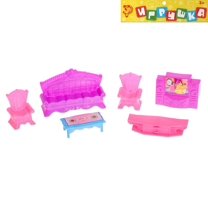 Дом для куклы "Радость" с мебелью, МИКС