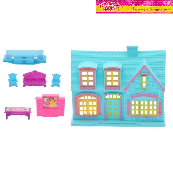 Дом для куклы "Радость" с мебелью, МИКС