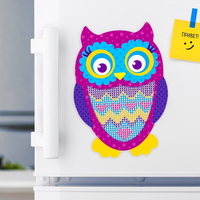 Вышивка крестиком на магните "Совушка"