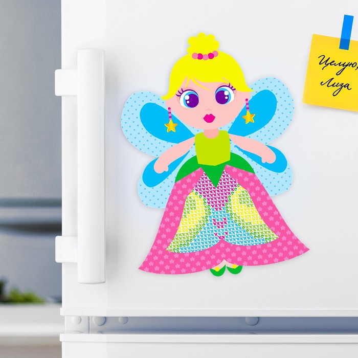 Вышивка крестиком на магните "Фея"