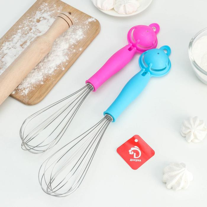 Венчик с разделителем для яиц 36х7 см МИКС
