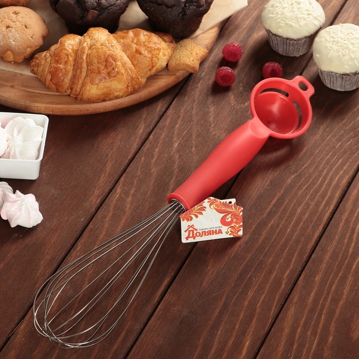 Венчик с разделителем для яиц 36х7 см МИКС