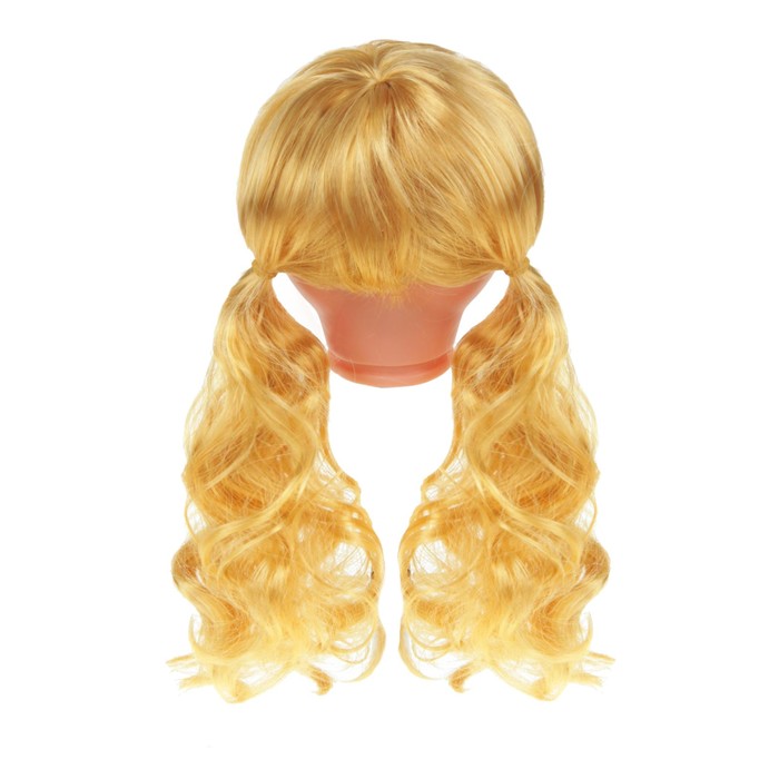 Волосы для кукол "Кудряши в хвостиках с челкой" размер большой , цвет Р35