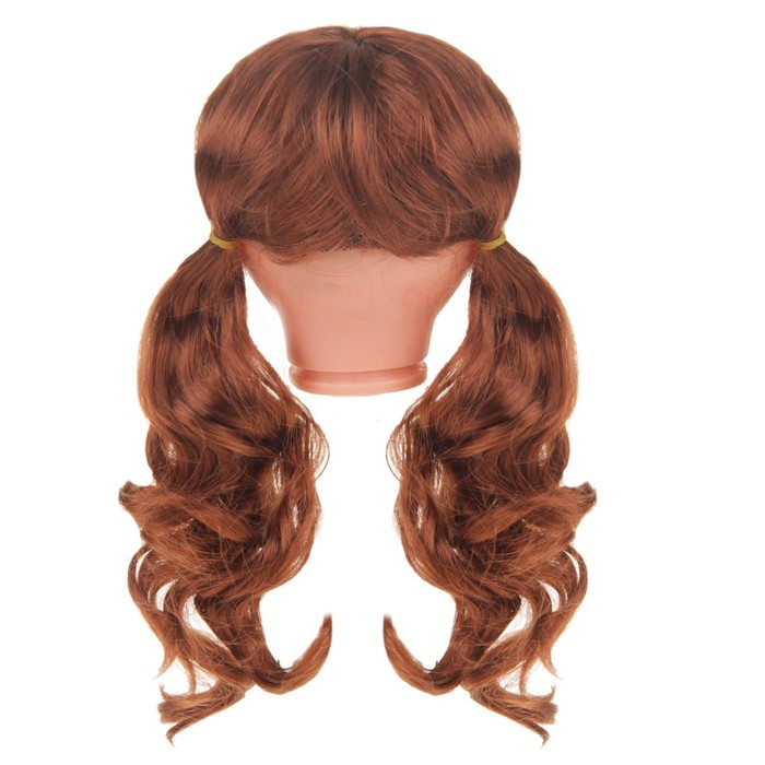 Волосы для кукол "Кудряши в хвостиках с челкой" размер большой , цвет Р340