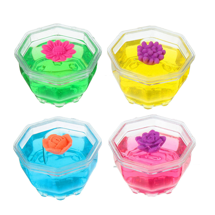 Лизун твёрдый "Растущий цветок", цвета МИКС