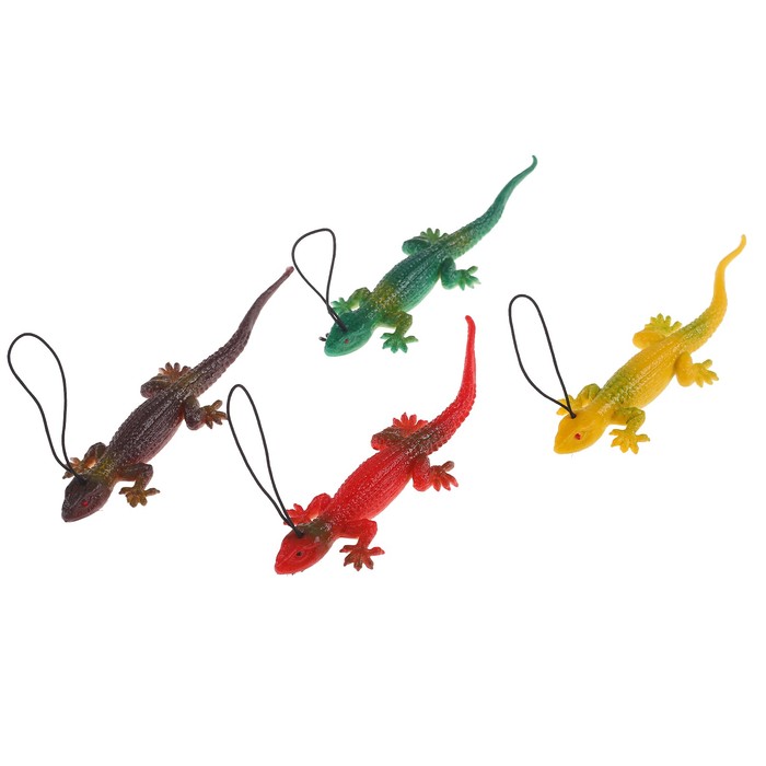 Прикол резиновая "Ящерица", цвета МИКС