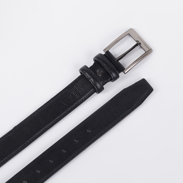 Ремень мужской "Эрнст", винт, 4 строчки, пряжка тёмный металл микс, цвет коричневый