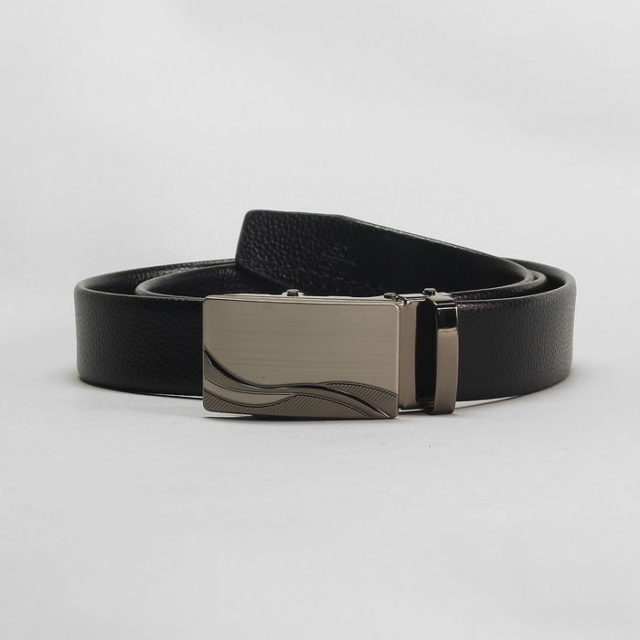 Ремень мужской, пряжка автомат, цвет чёрный