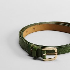 

Ремень, пряжка золото, ширина - 1,8 см, цвет зелёный