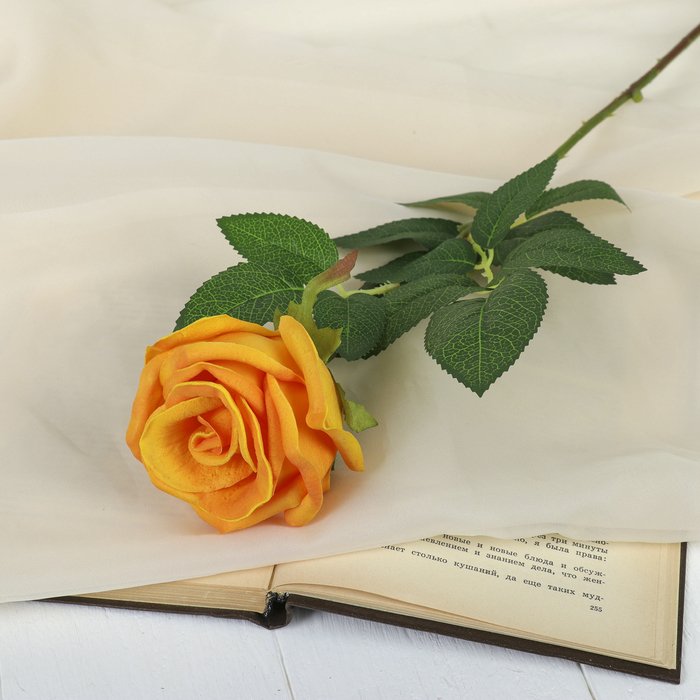 Цветок искусственный LIVE "Роза жёлтая"