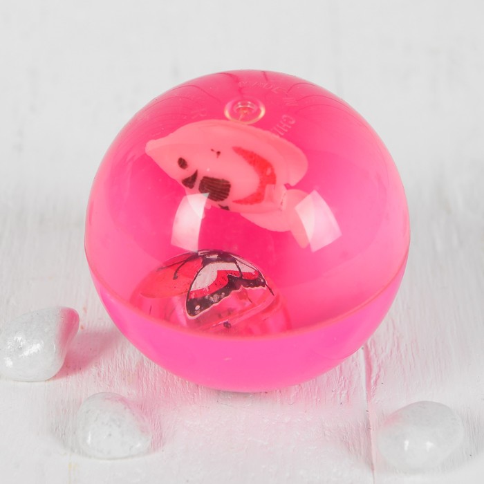 Мяч световой "Смайлы" с водой 6,5 см, цвета МИКС